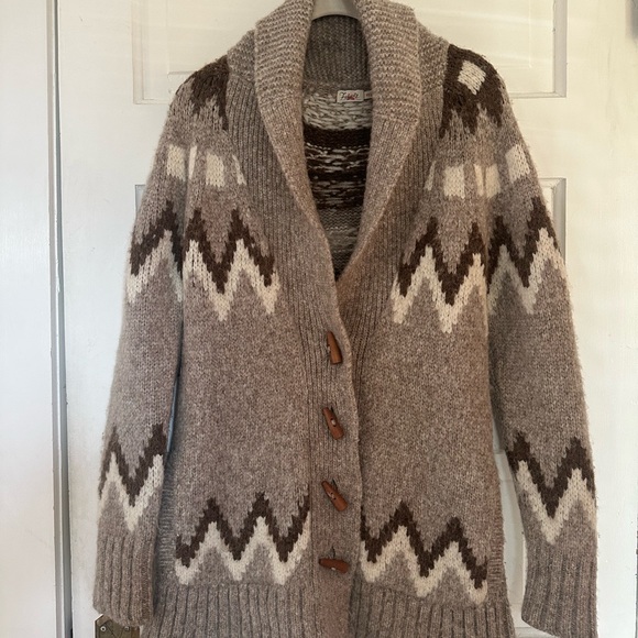 Faherty Driggs Alpaca Cardigan Vintage Fairisle - Picture 2 of 7